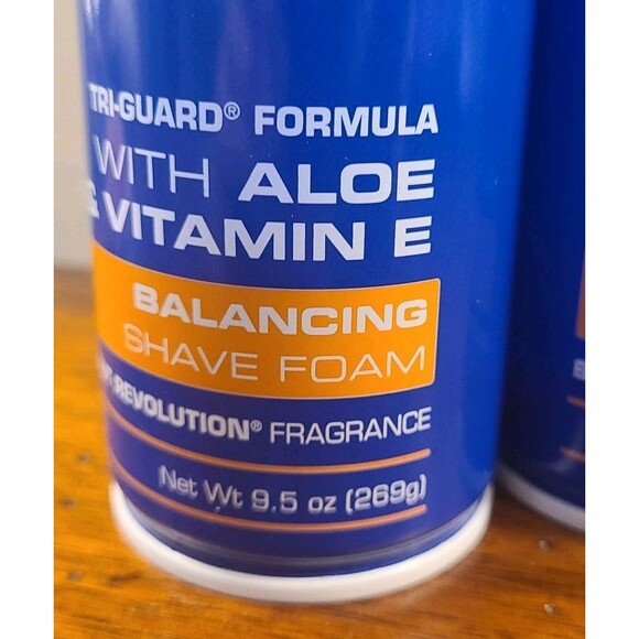 (2) Brut Tri Guard Formula Balancing Shave Foam Aloe Vitamin E 9.5 oz Revolution - Picture 3 of 9